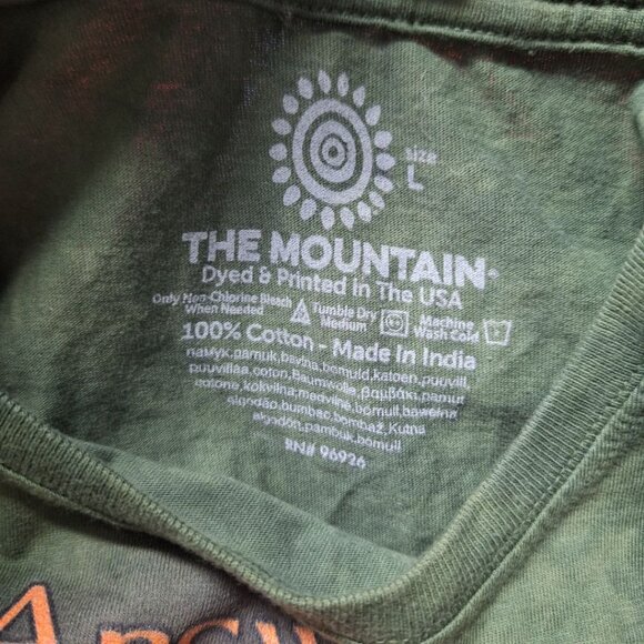 The Mountain Beer Answer Shirt Short Sleeve Mens Large Green USA India Made - Picture 4 of 7